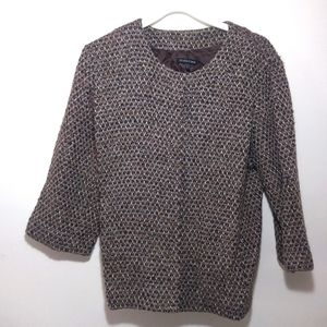 Eileen Fisher Blazer Wool Knit Jacket Suit Top